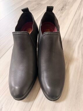 Munro Black Leather Ankle Boots Comfort Low Heel Size 8.5